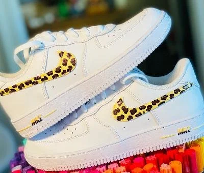 Custom Nike Air Force One SWOOSH DESIGN ONLY Sole Candy 214